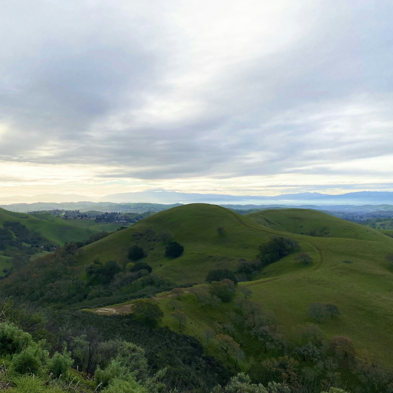 Summit Trail rolling hill views on Mount Diablo in the East Bay 