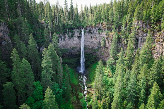 Watson Falls in Southern Oregon along the Highway of Waterfalls