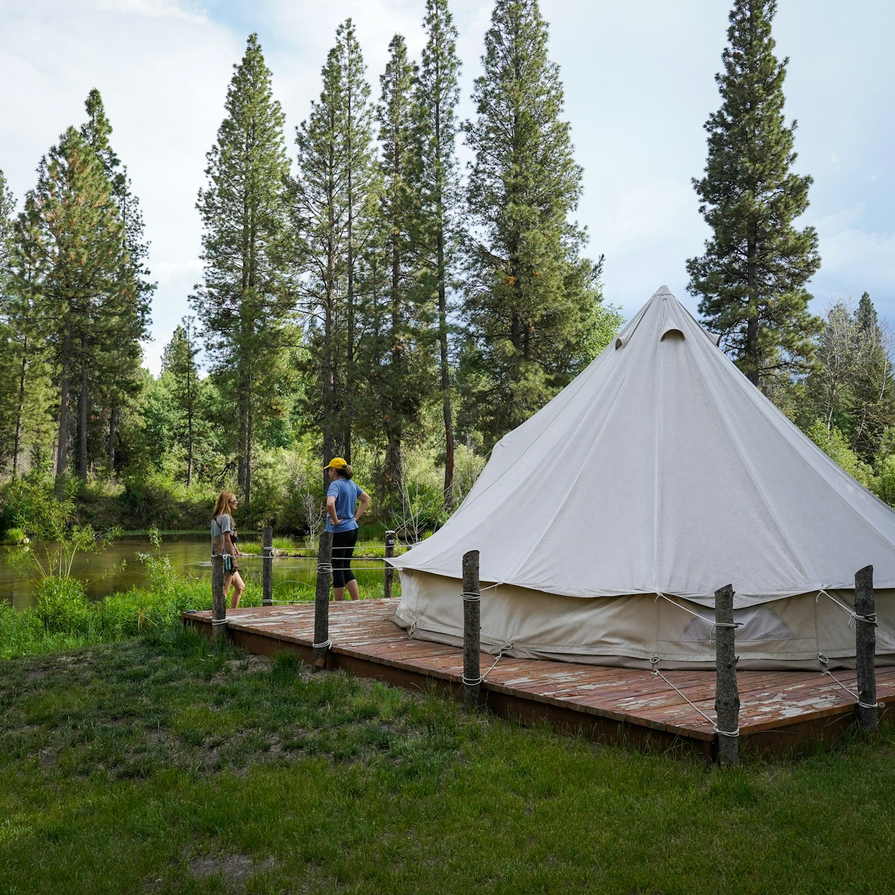 Glamp tent at Crater Lake Resort near Klamath Falls Southern Oregon 