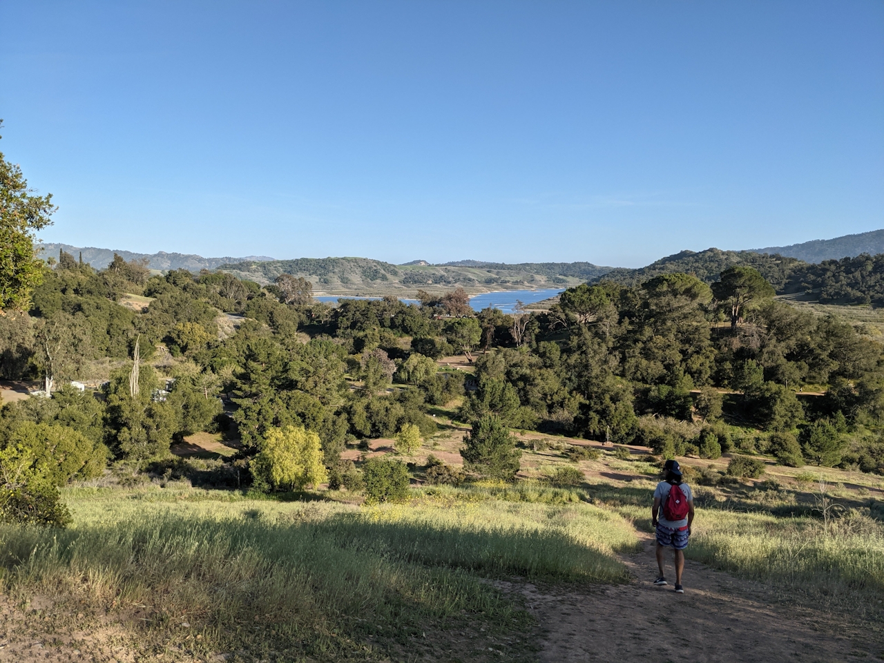 Coyote Point Disc Golf Course overlooking Lake Casitas near Ventura 