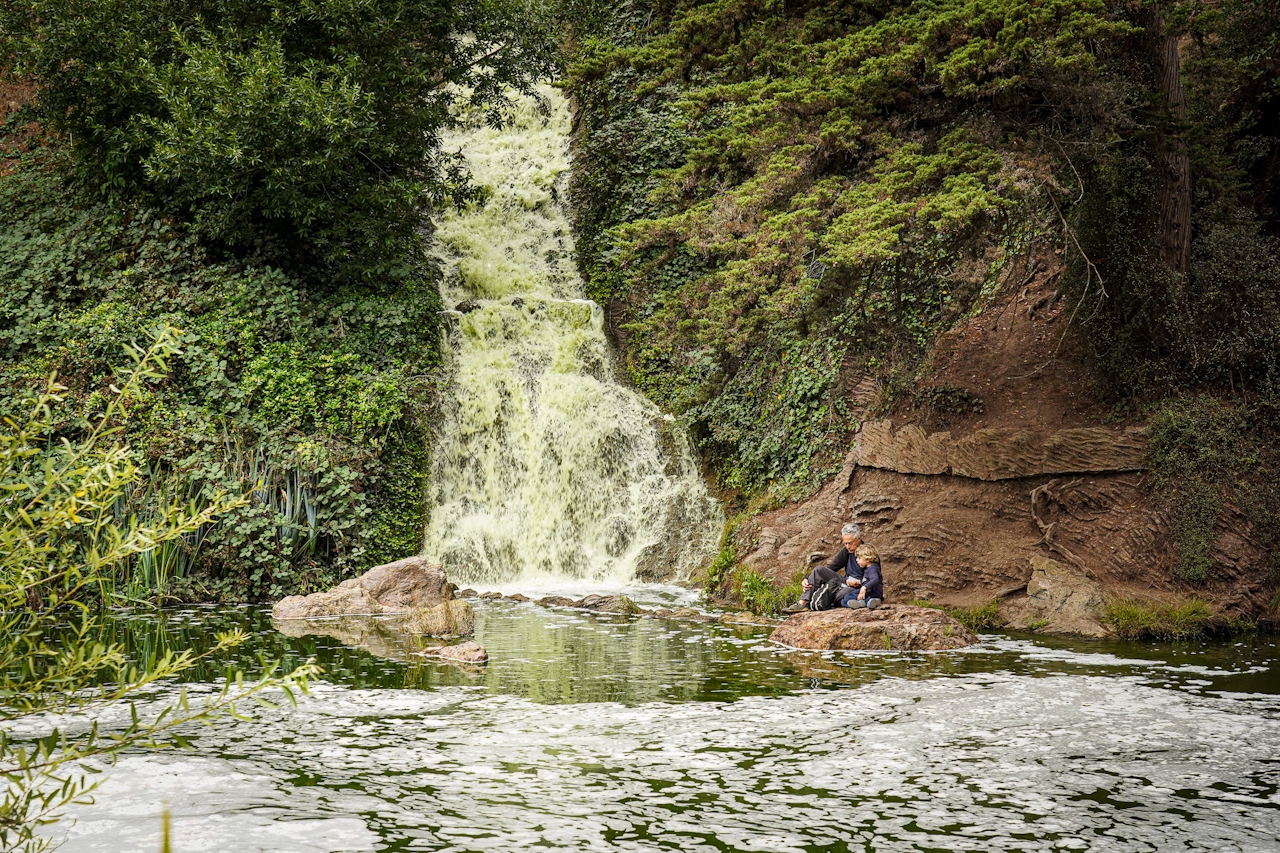 Rainbow Falls in Golden Gate Park