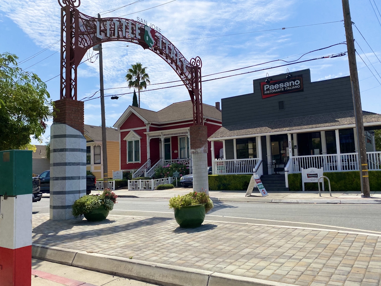 Little Italy archway entrance in Little Italy San Jose