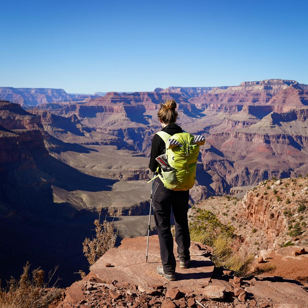 woman overlooking Grand Canyon