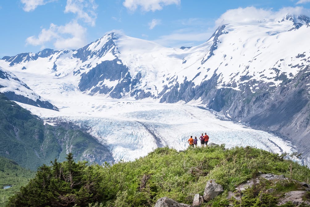 Portage Pass glacier hike near Anchorage Alaska