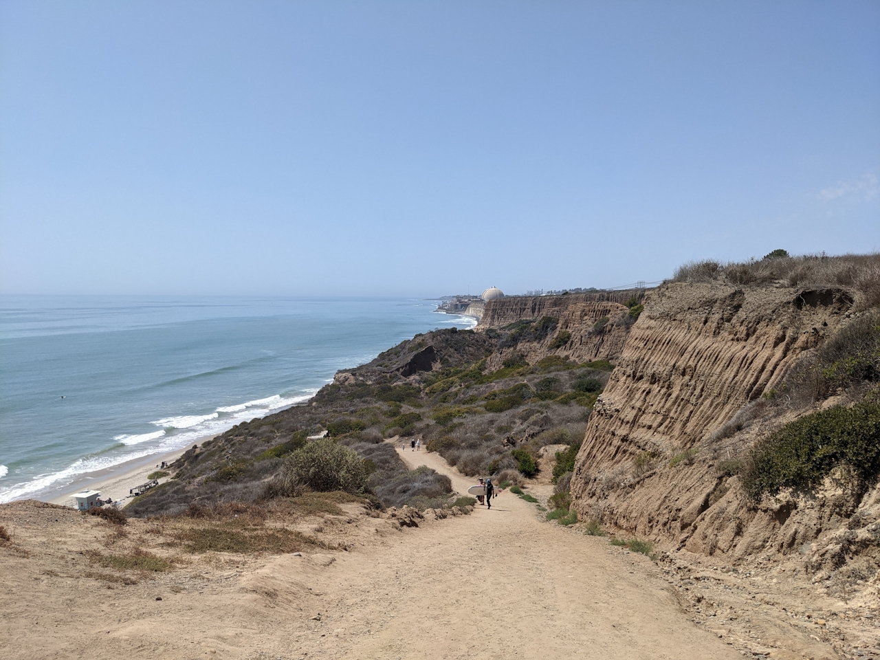 San Onofre Bluffs Trail overlooking San Onofre State Beach in San Diego County 