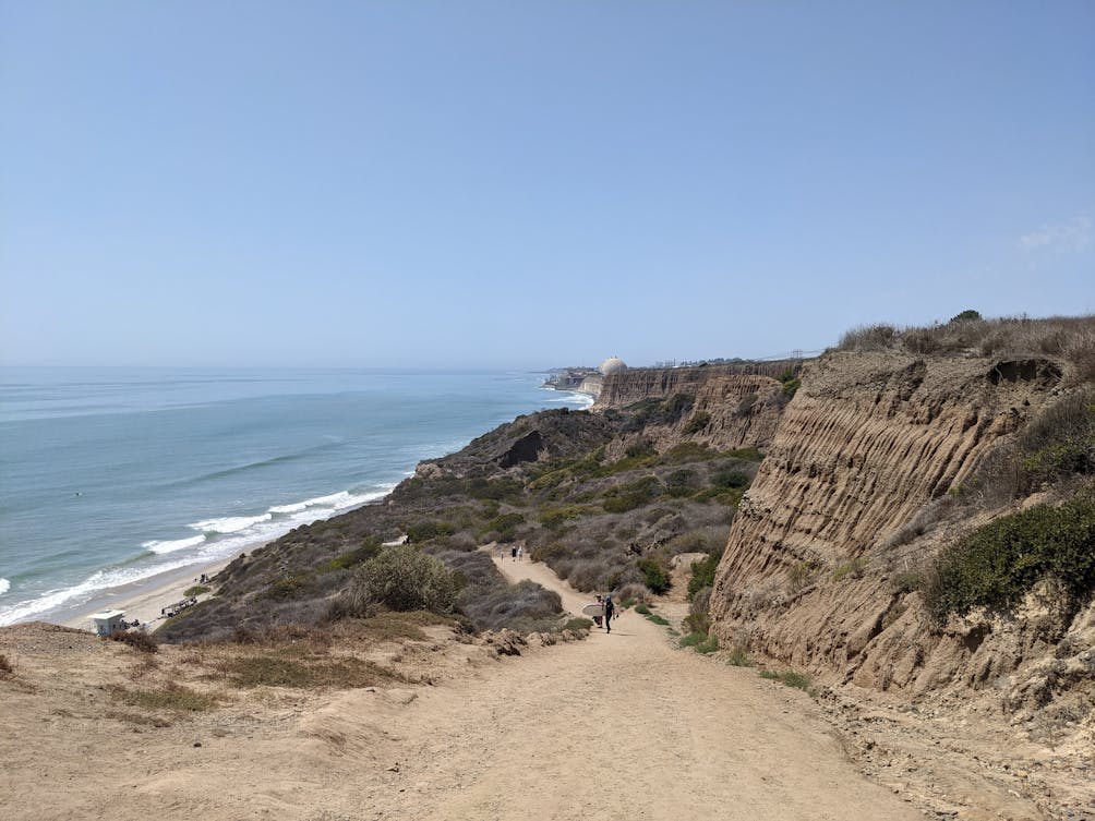 San Onofre Bluffs Trail overlooking San Onofre State Beach in San Diego County 
