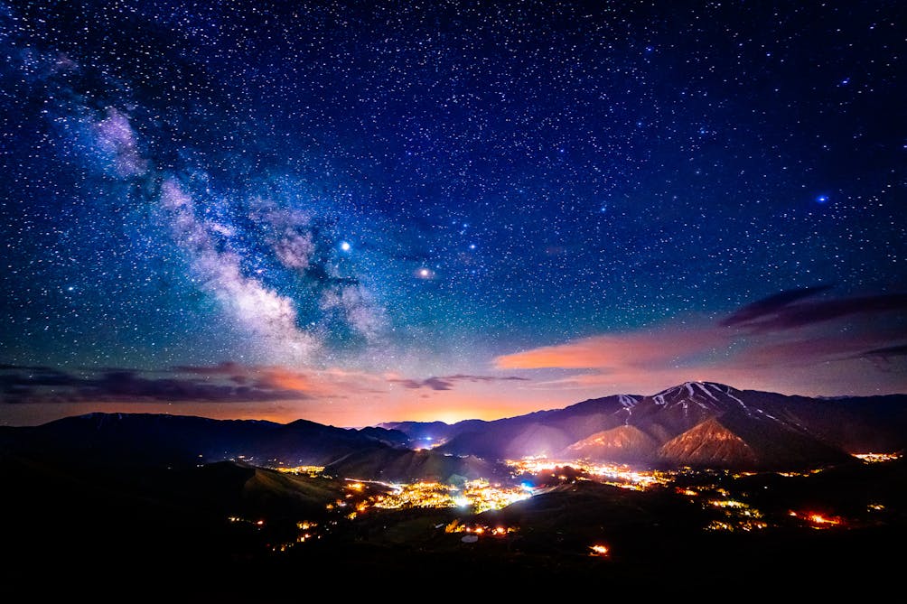 starry night over Sun Valley