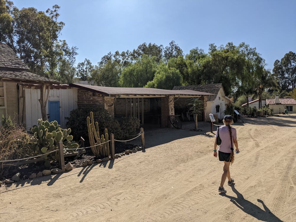 Woman hiking among Leo Carrillo Ranch Historic Park