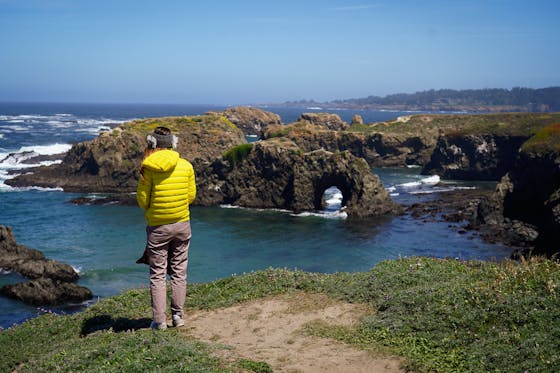 woman hiking the Mendocino Headlands State Park
