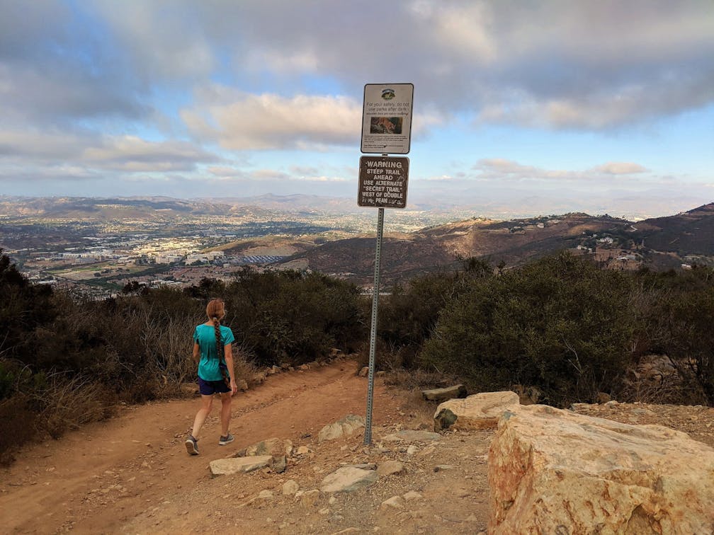 Hike to Double Peak in San Diego County
