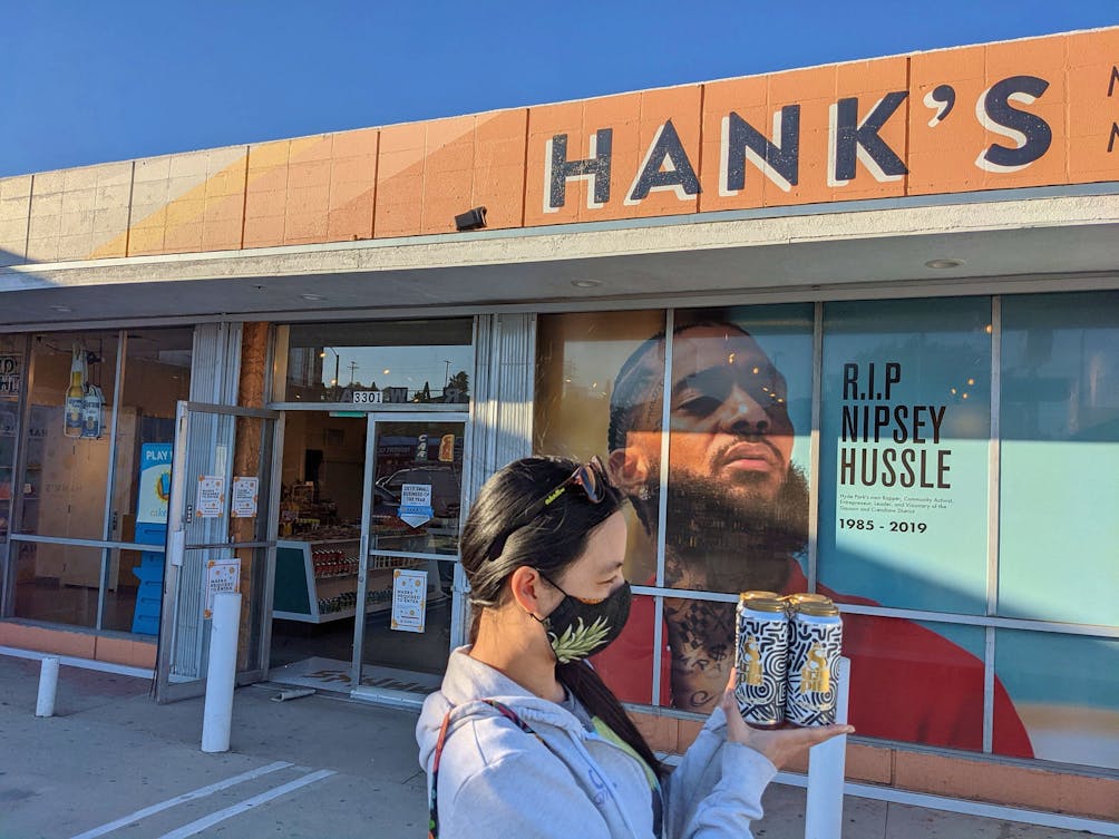 Woman standing in front of Hank