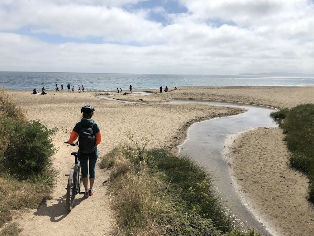 Hike or bike in to Santa Maria Beach 