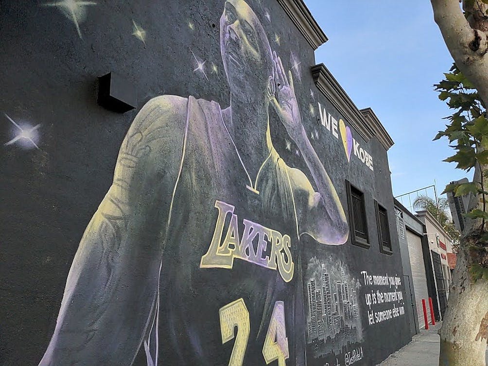 Mural of Kobe Bryant in downtown Los Angeles 