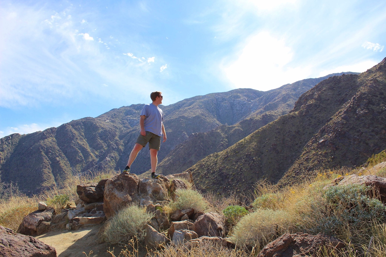 Hike Tachevah Canyon Rim to Rim San Jacinto mountain range