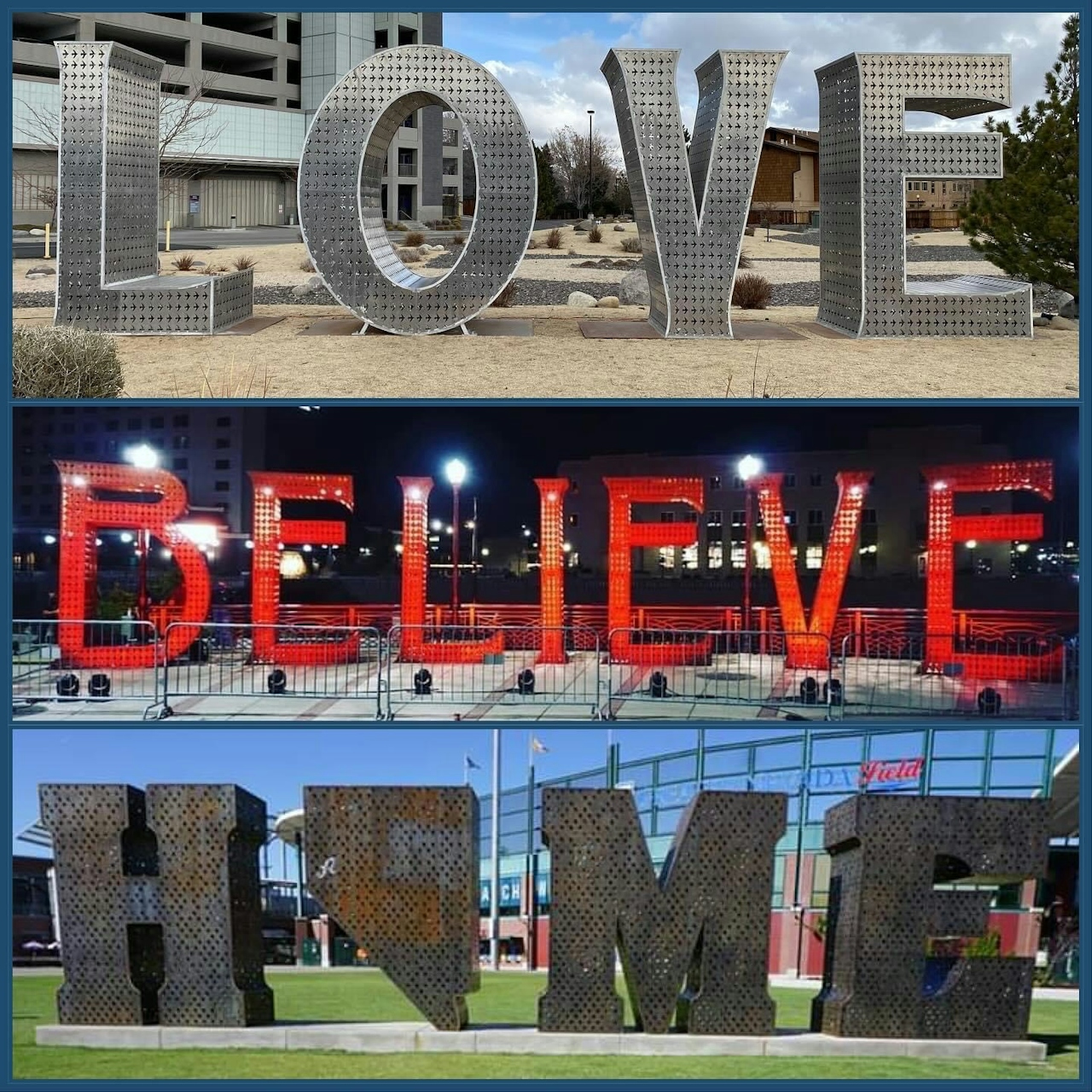 Photo of Reno's Love, Believe, Home sculpture in Reno by Jesse James Ziegler 