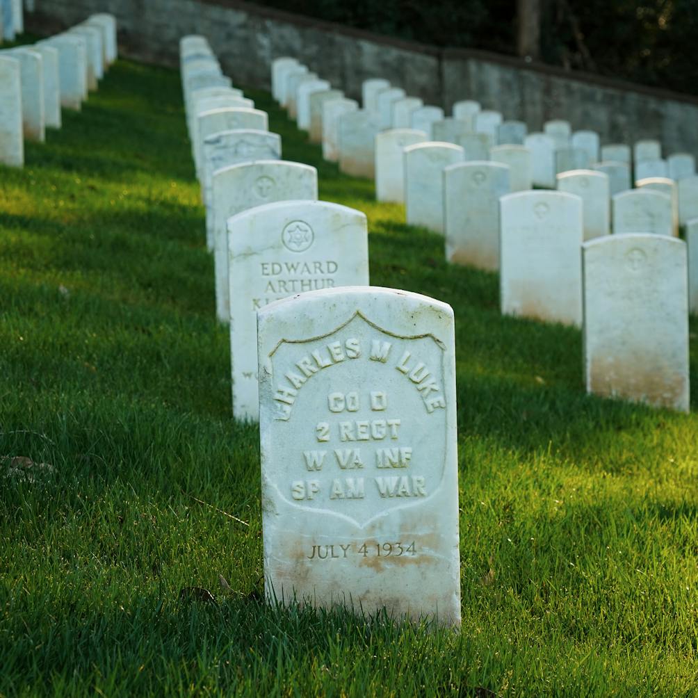 Tombstones at San Francisco National Cemetery 