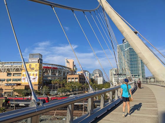 Urban hike from Cesar Chavez Park to Petco Park in San Diego 