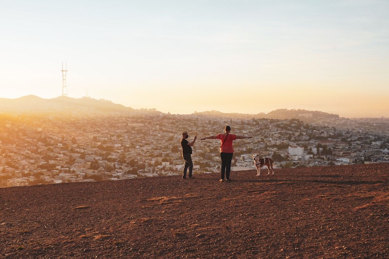 Bernal Height Park San Francisco sunset