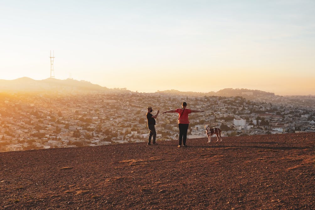 Bernal Height Park San Francisco sunset