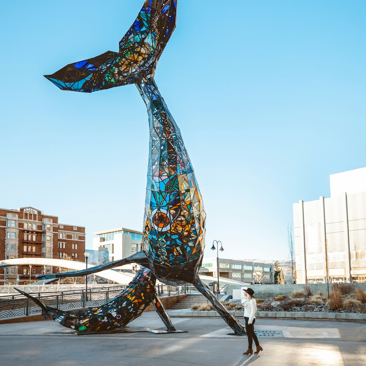 Stained glass whale art Reno Tahoe