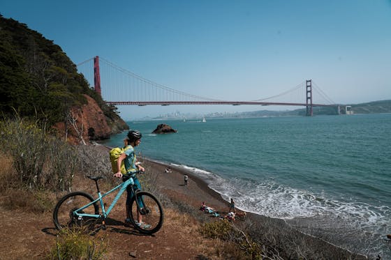 Kirby Cove Marin Headlands with view of Golden Gate Bridge