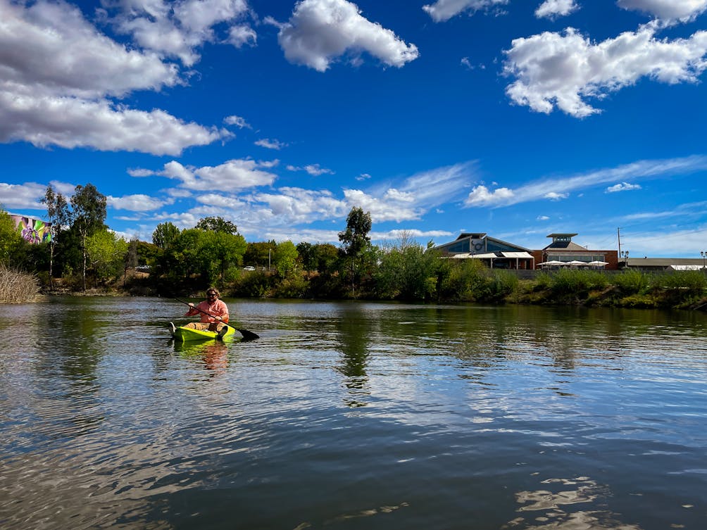 Kayaker on the Napa Valley River 