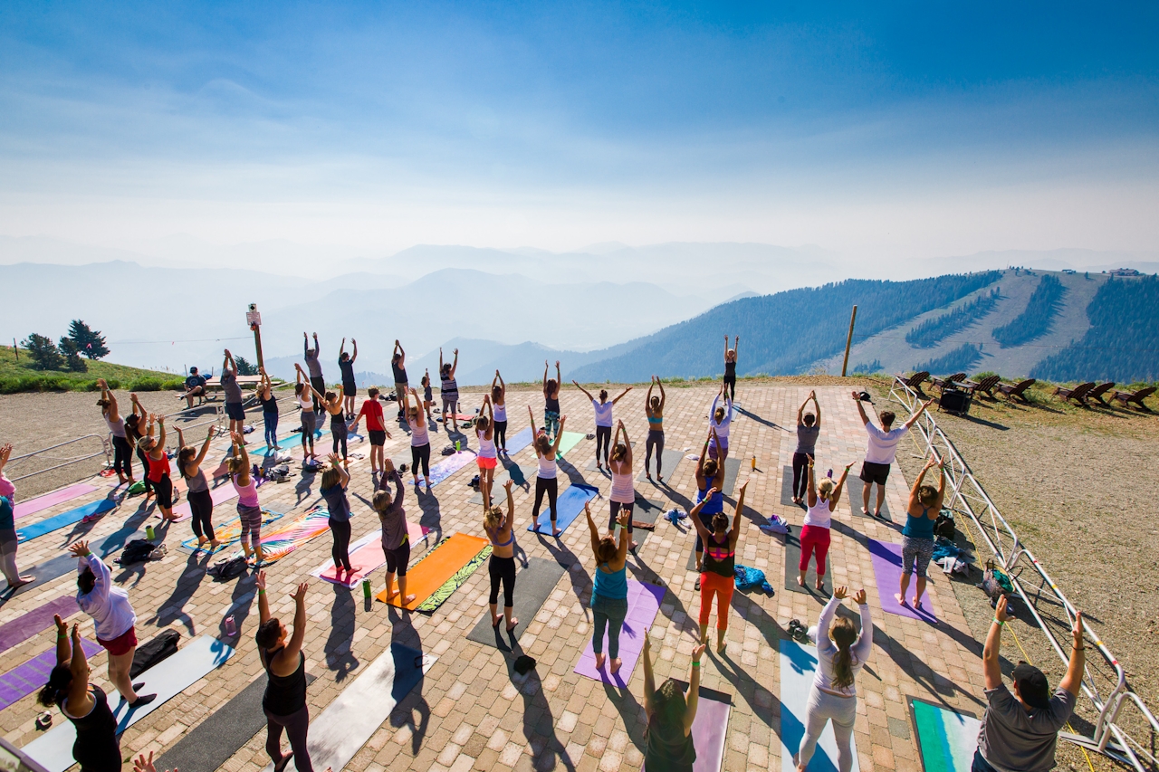 yoga on the mountain