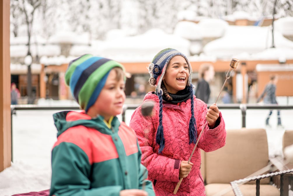 kids roasting marshmallows in north lake tahoe