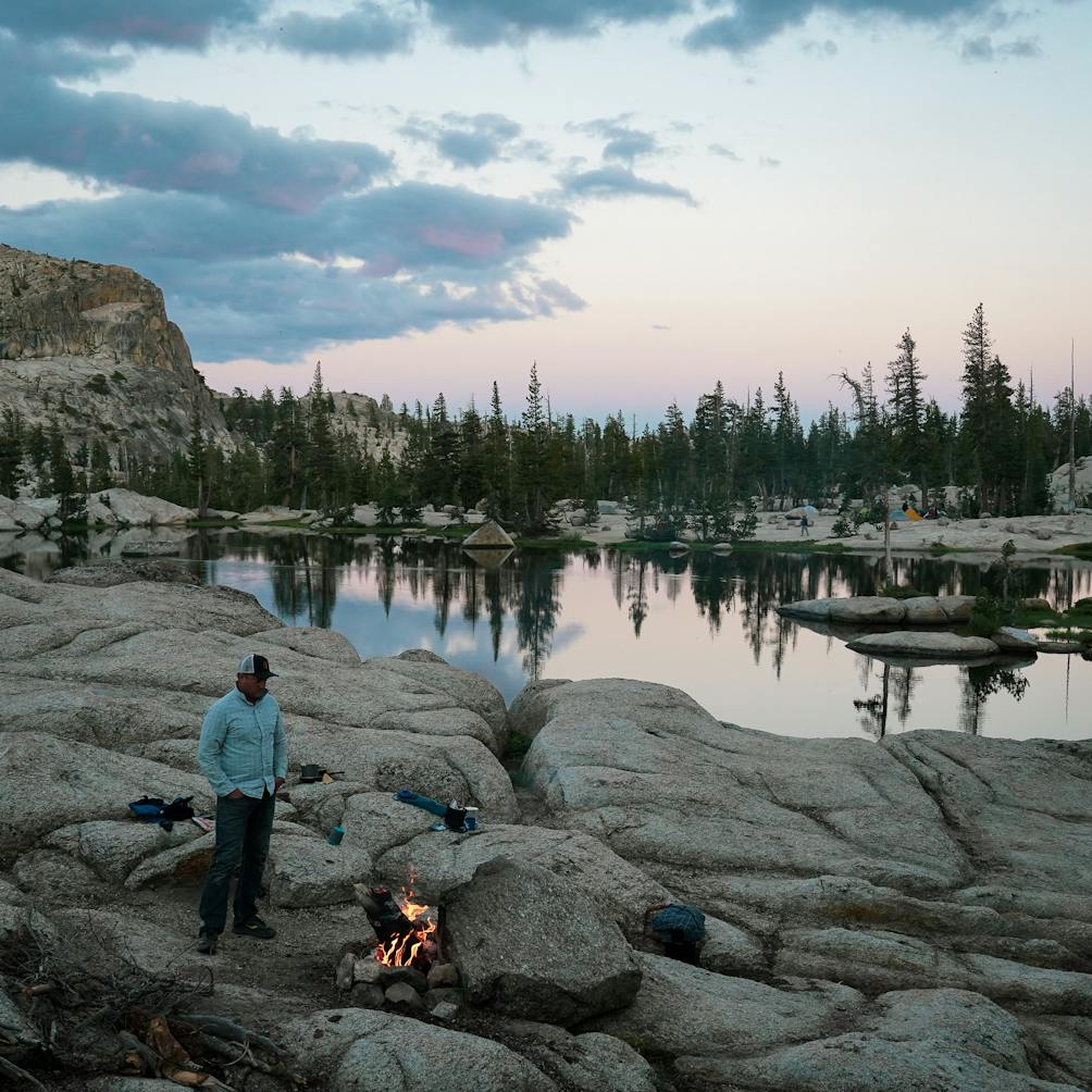 Sunset at Chewing Gum Lake in the Emigrant Wilderness