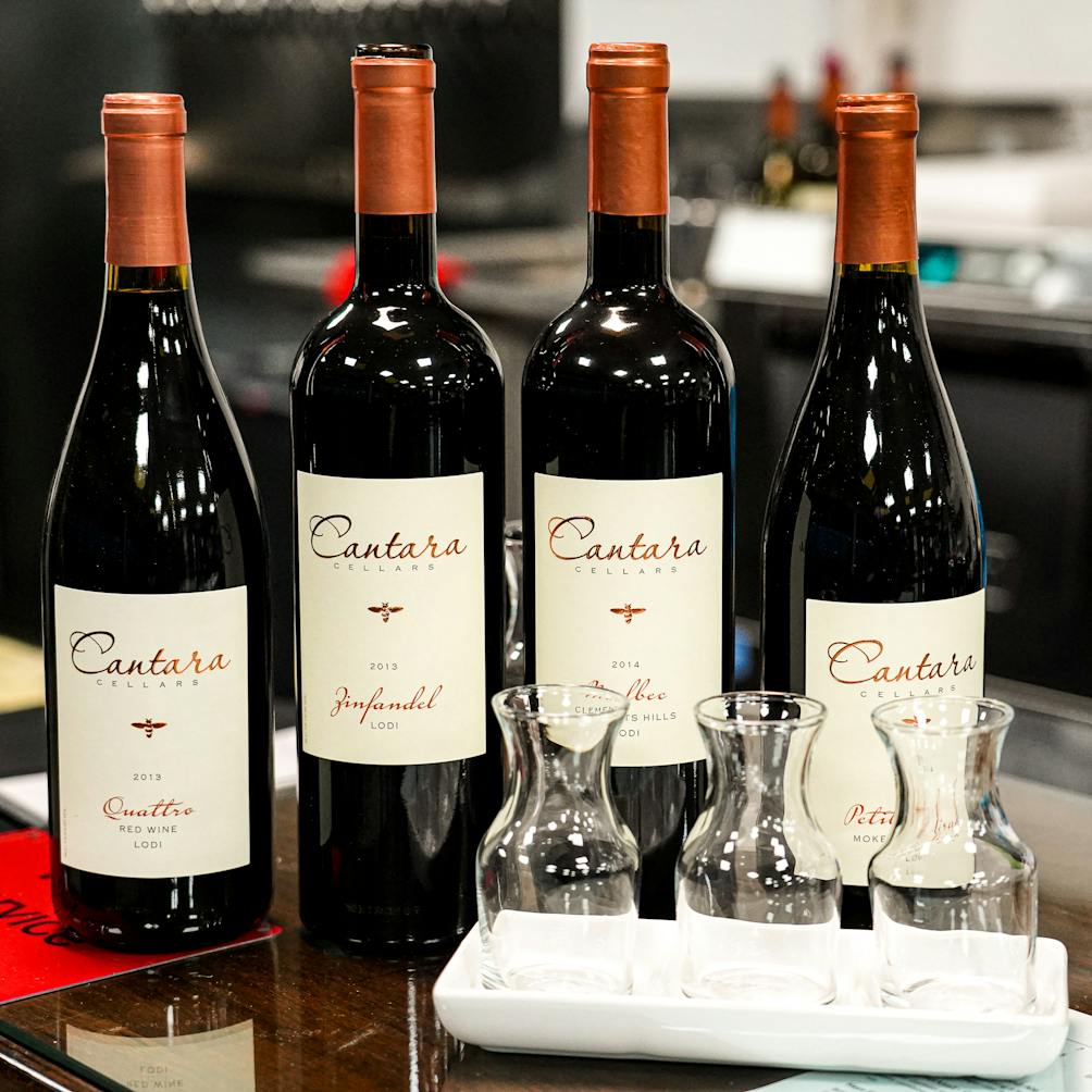 Cantara Cellars wine bottles 