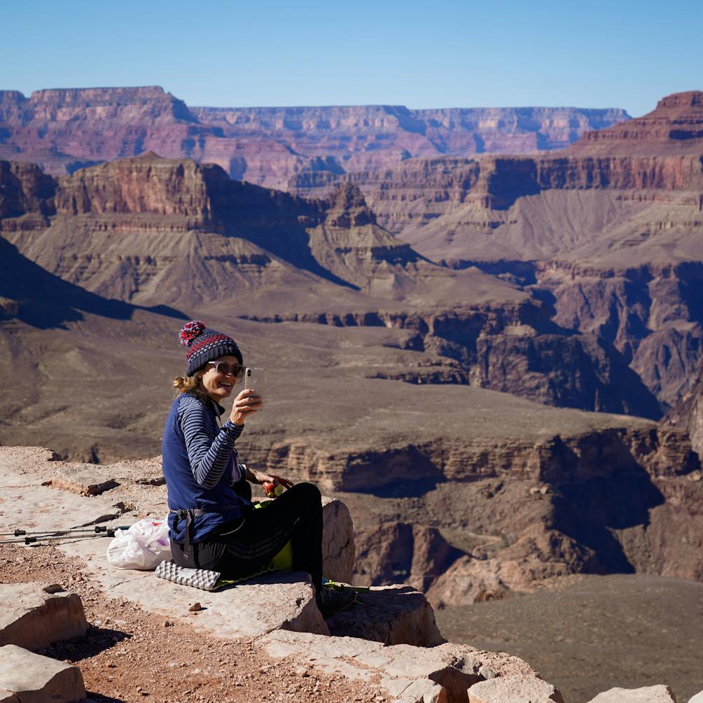 Woman at Skeleton Point Grand Canyon