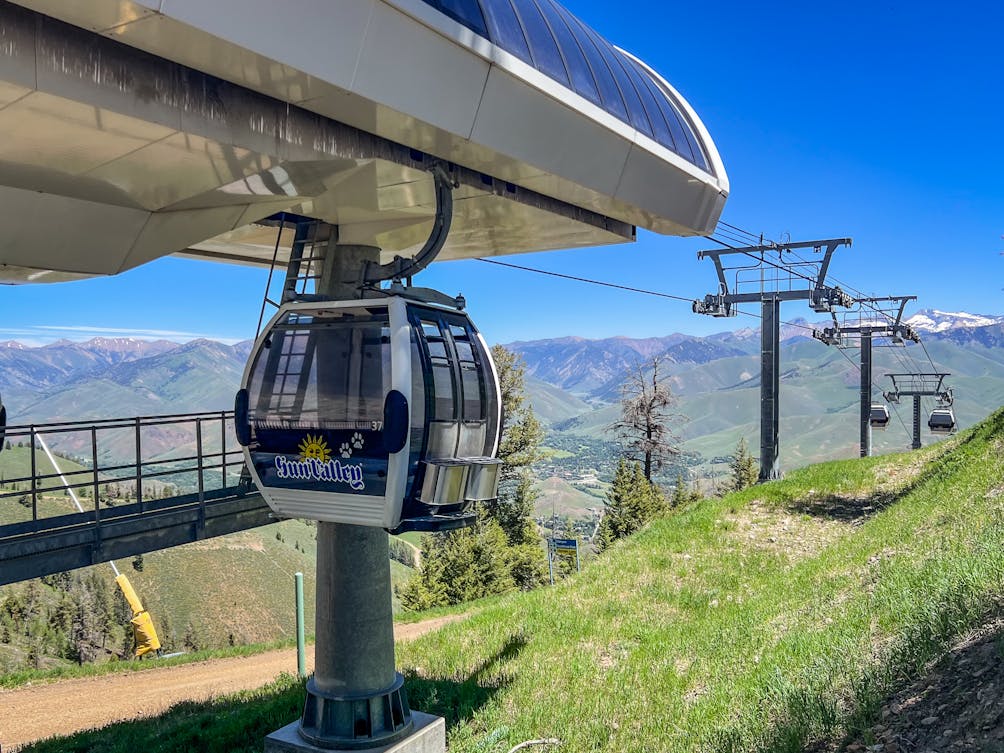 The Roundhouse Gondola at Bald Mountain in Sun Valley Idaho 