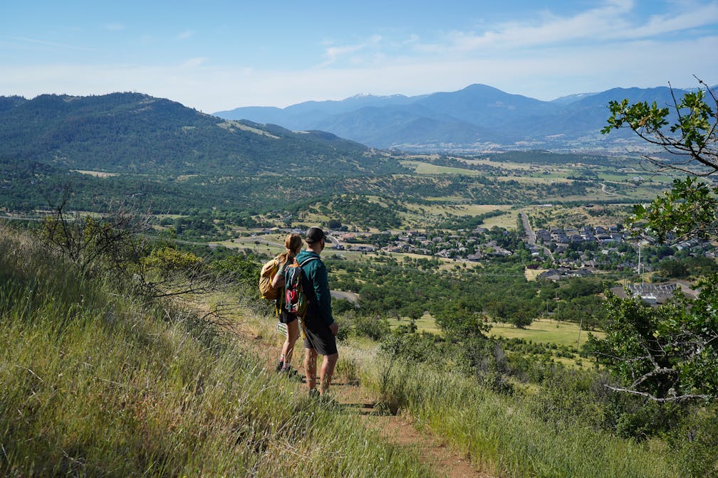 Hikers at Prescott Park in Medford