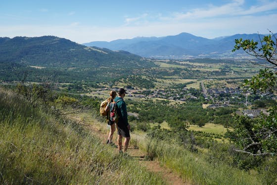 Hikers at Prescott Park in Medford