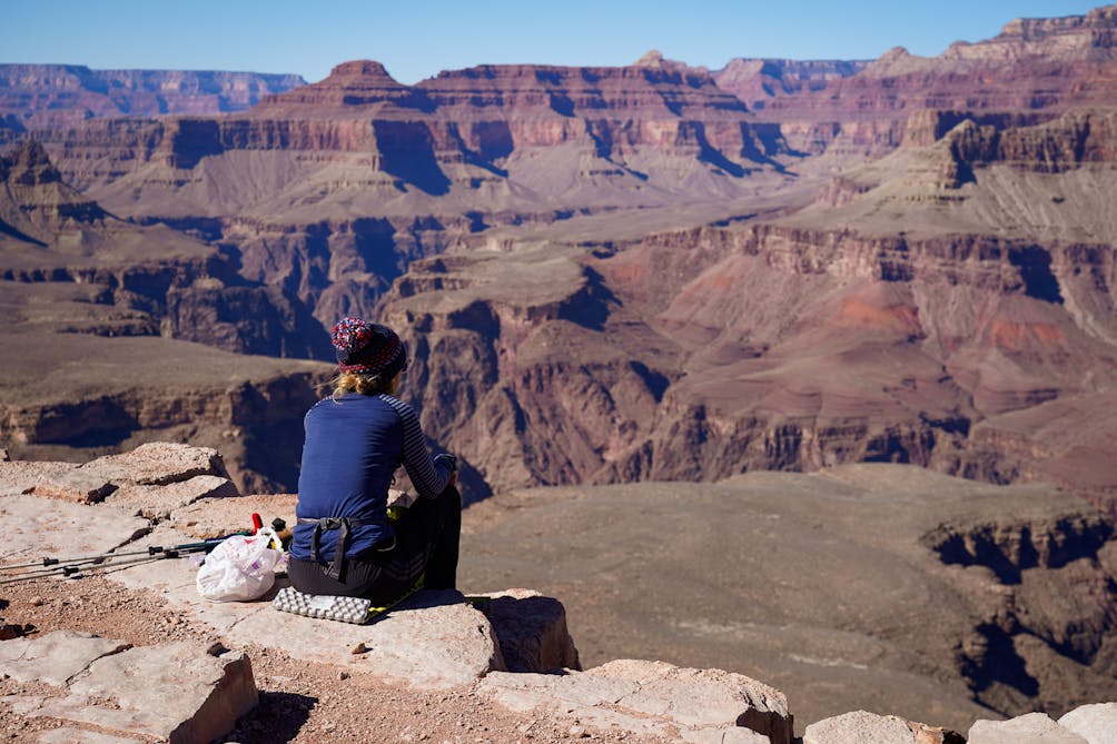 woman at Skeleton Point Grand Canyon