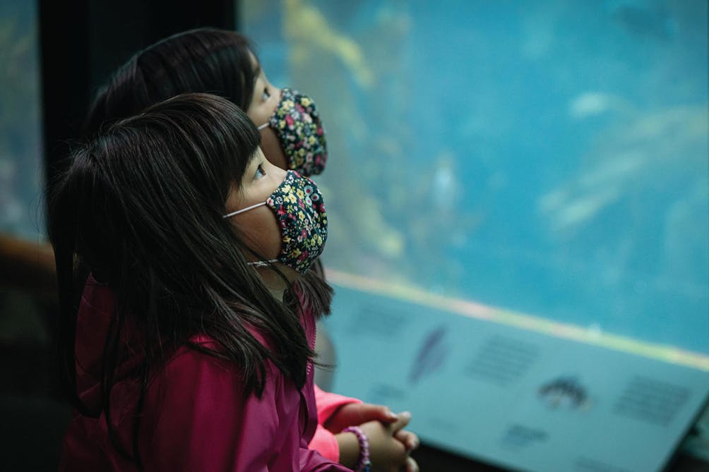 kids at Monterey Bay Aquarium