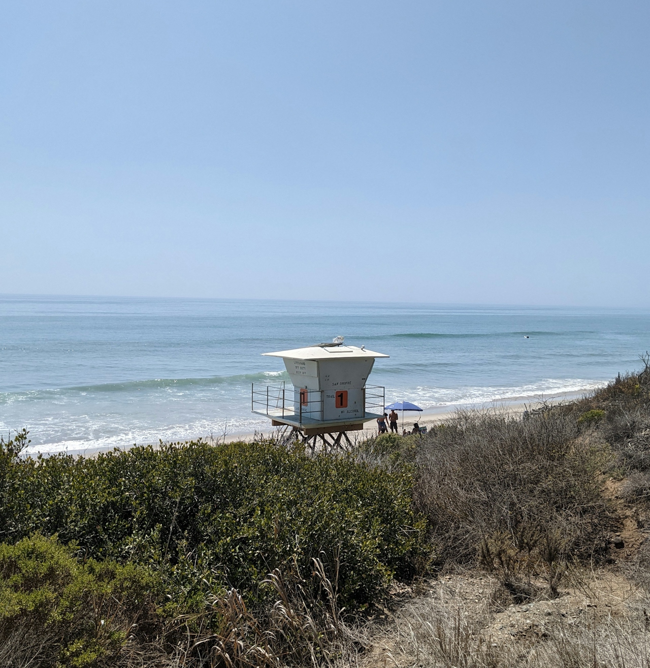 Lifeguard tower at San Onofre State Beach in San Diego County 