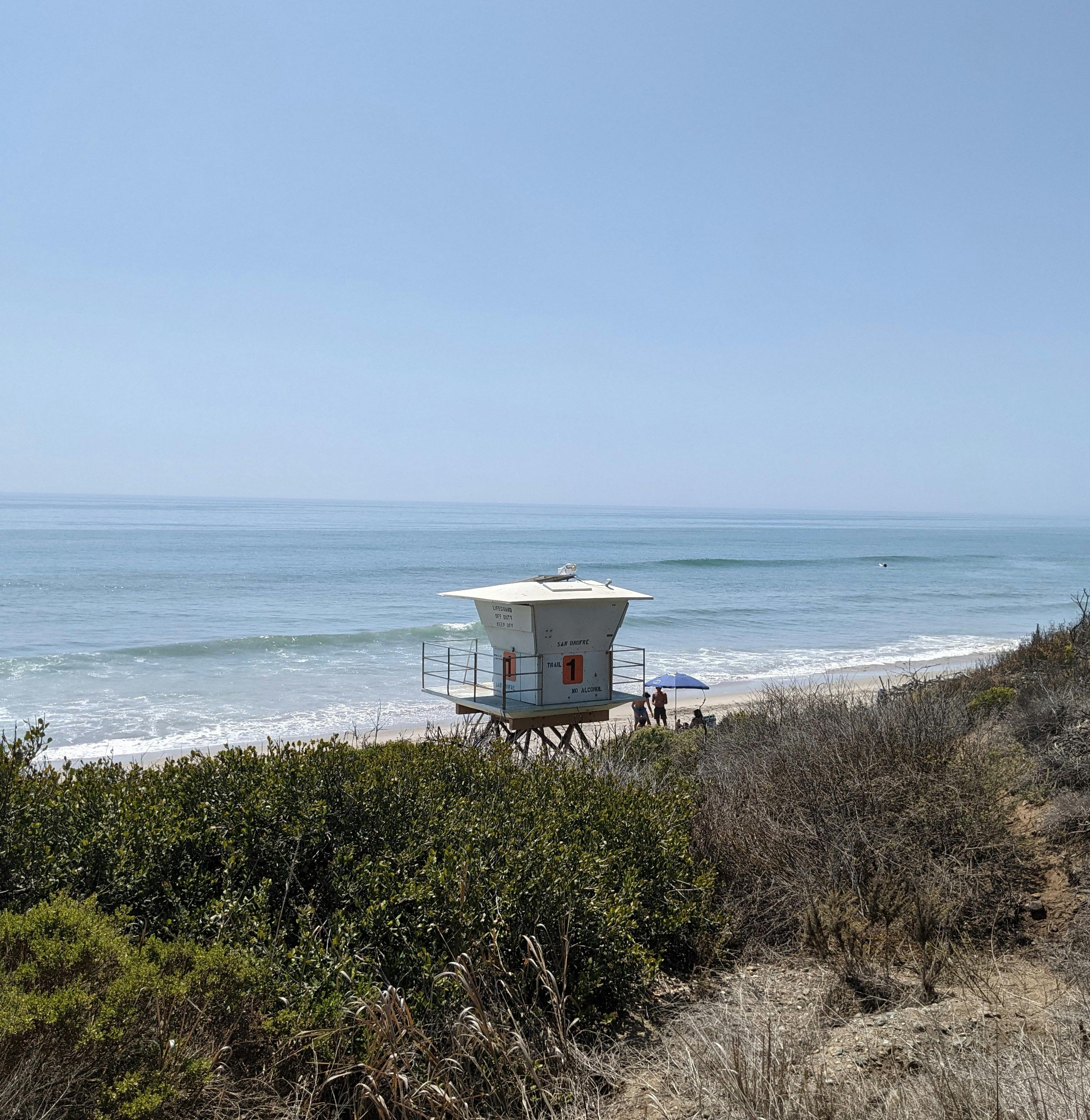 Lifeguard tower at San Onofre State Beach in San Diego County 