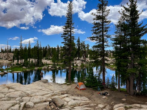 Camping at Chewing Gum Lake Emigrant Wilderness