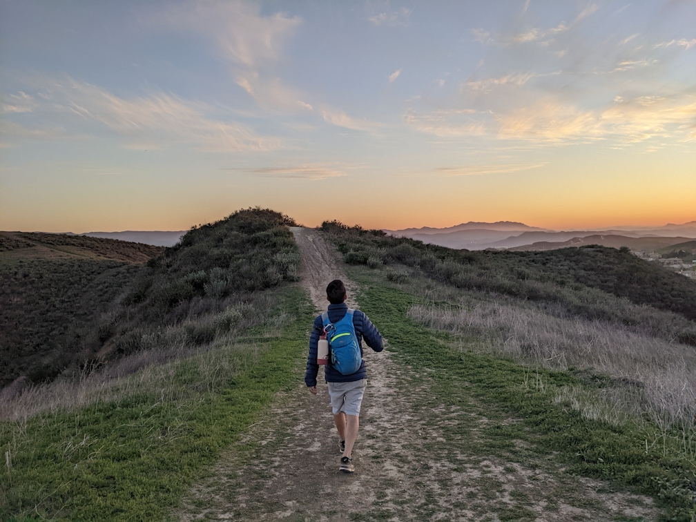 Hiker at Big Sky Trail in Simi Valley