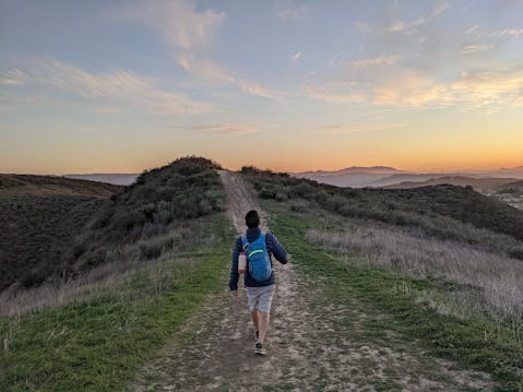 Hiker at Big Sky Trail in Simi Valley 