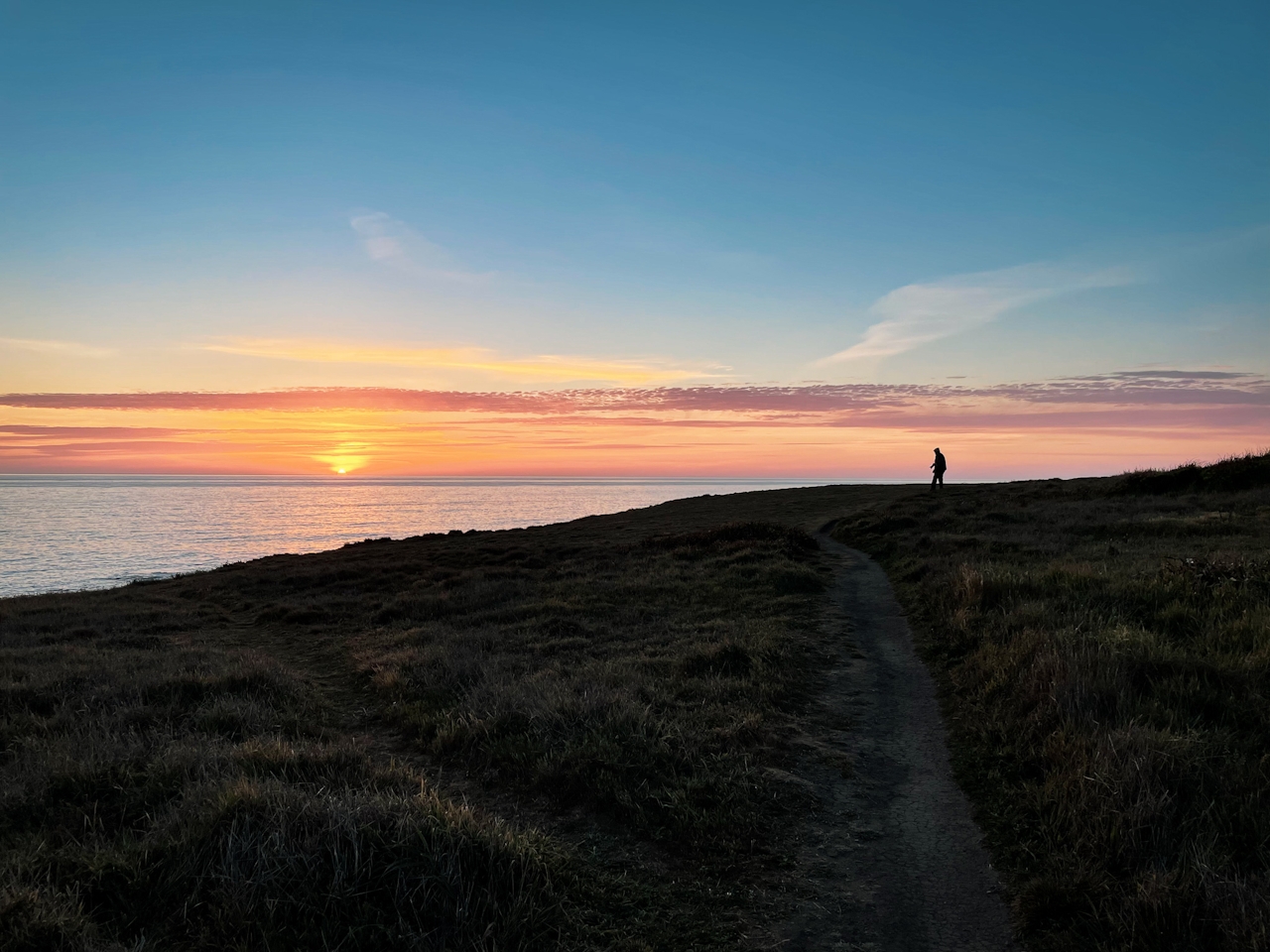 hikers at Point Cabrillo Light Station Mendocino Coast