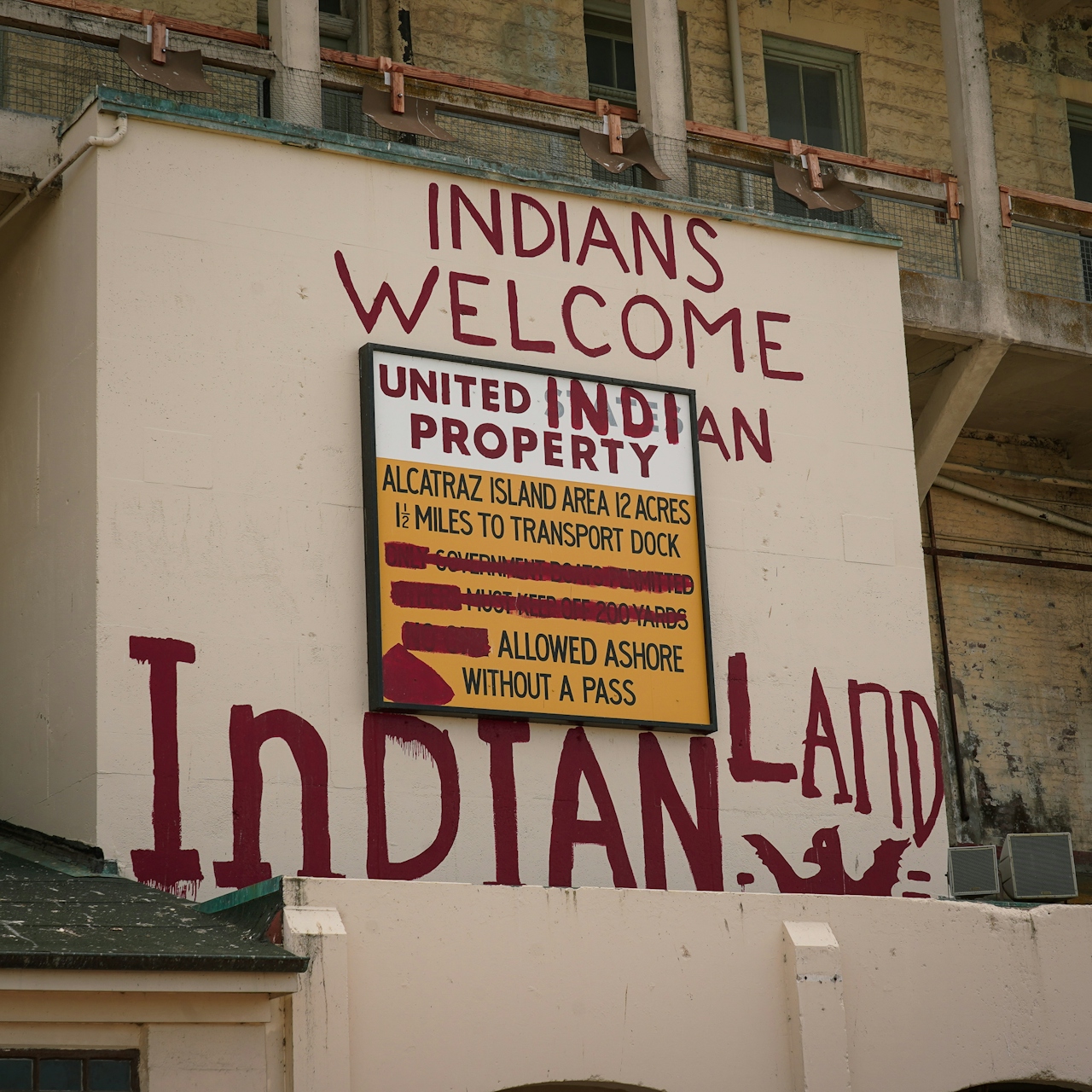 Sign on Alcatraz 