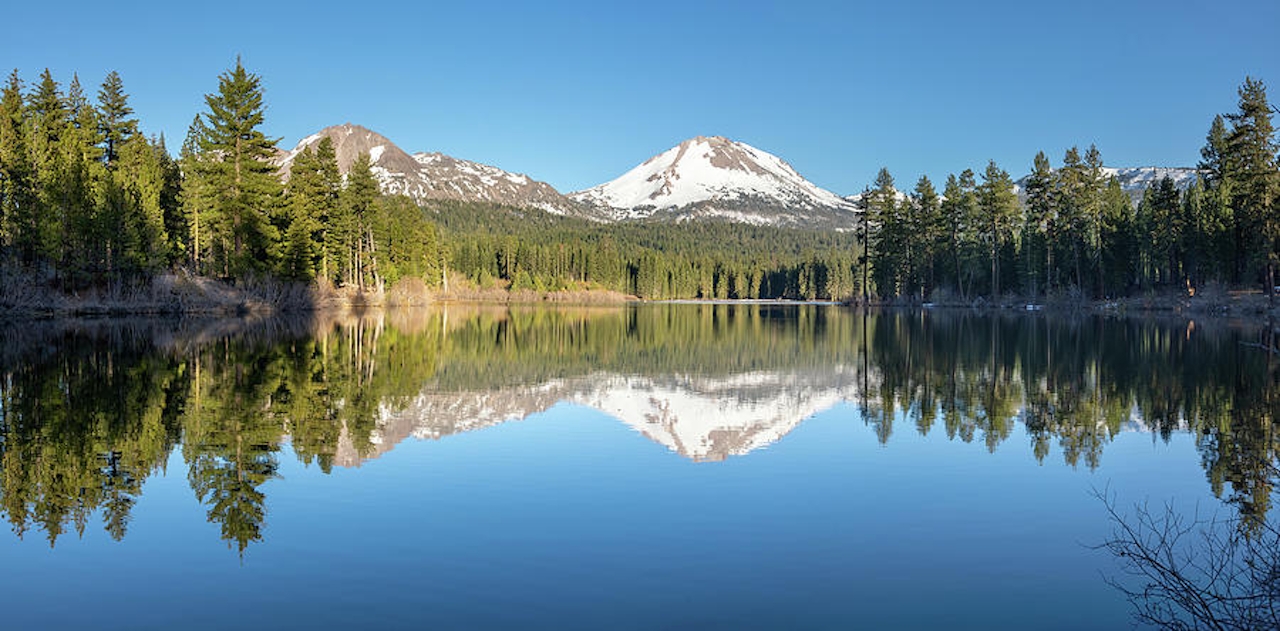 Manzanita Lake and Mt Lassen