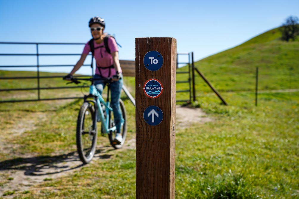 Biker at Fernandez Ranch in Martinez