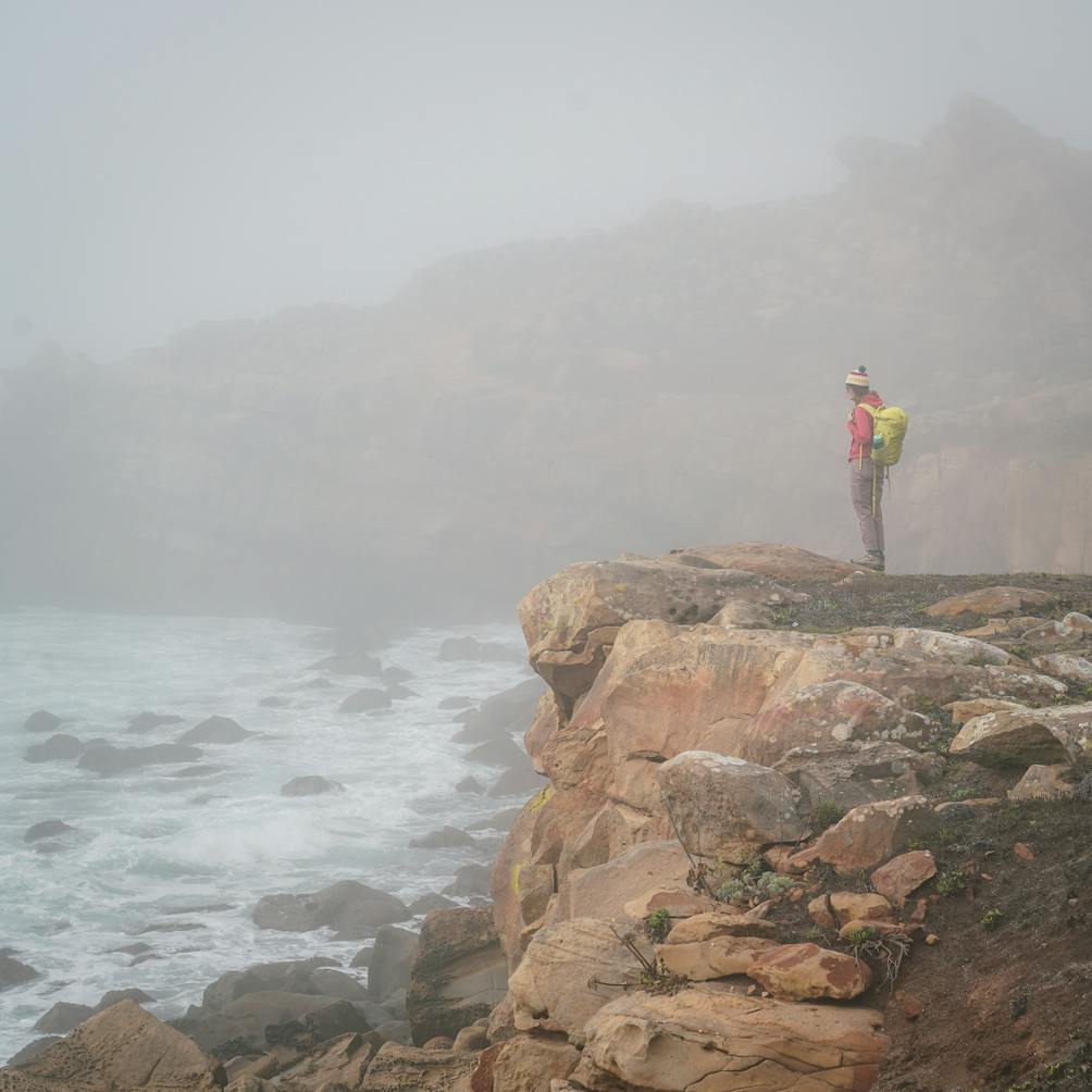 woman hiking at Salt Point State Park Sonoma Coast