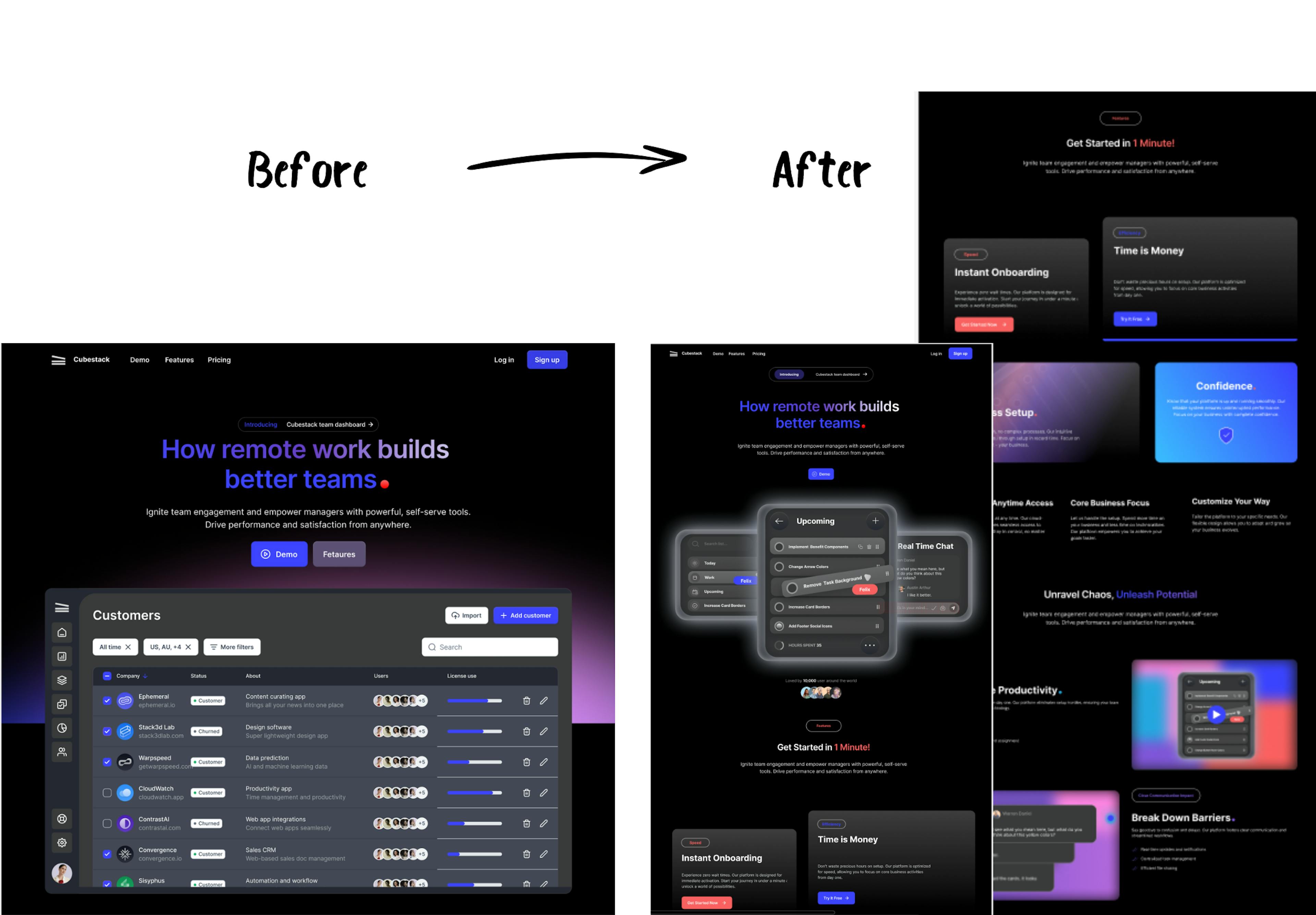 Website Redesign Before and After