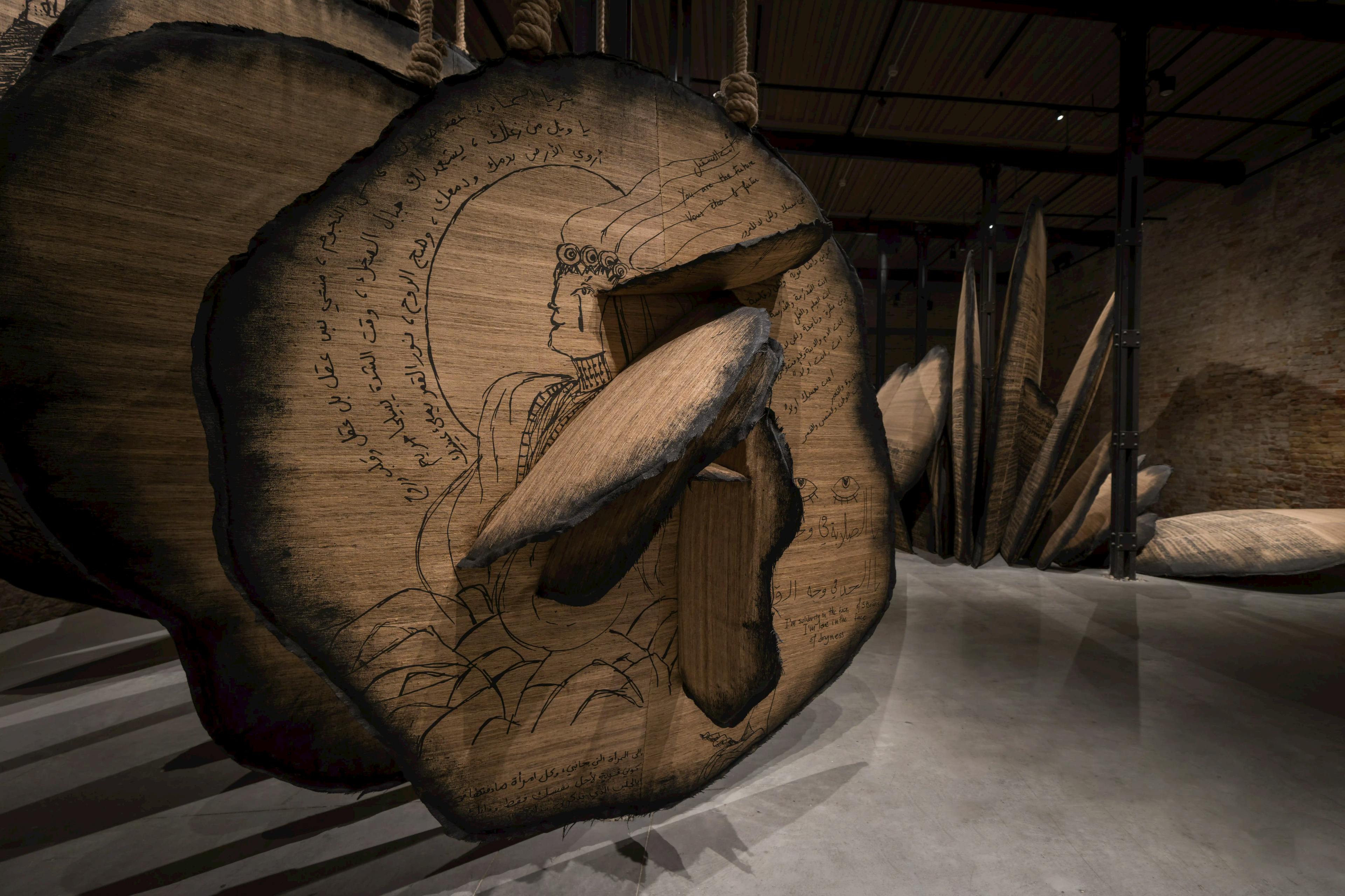 Installation part of the exhibition project of the Saudi Arabia Pavilion for Biennale Arte 2024 on display at the Arsenale in Venice