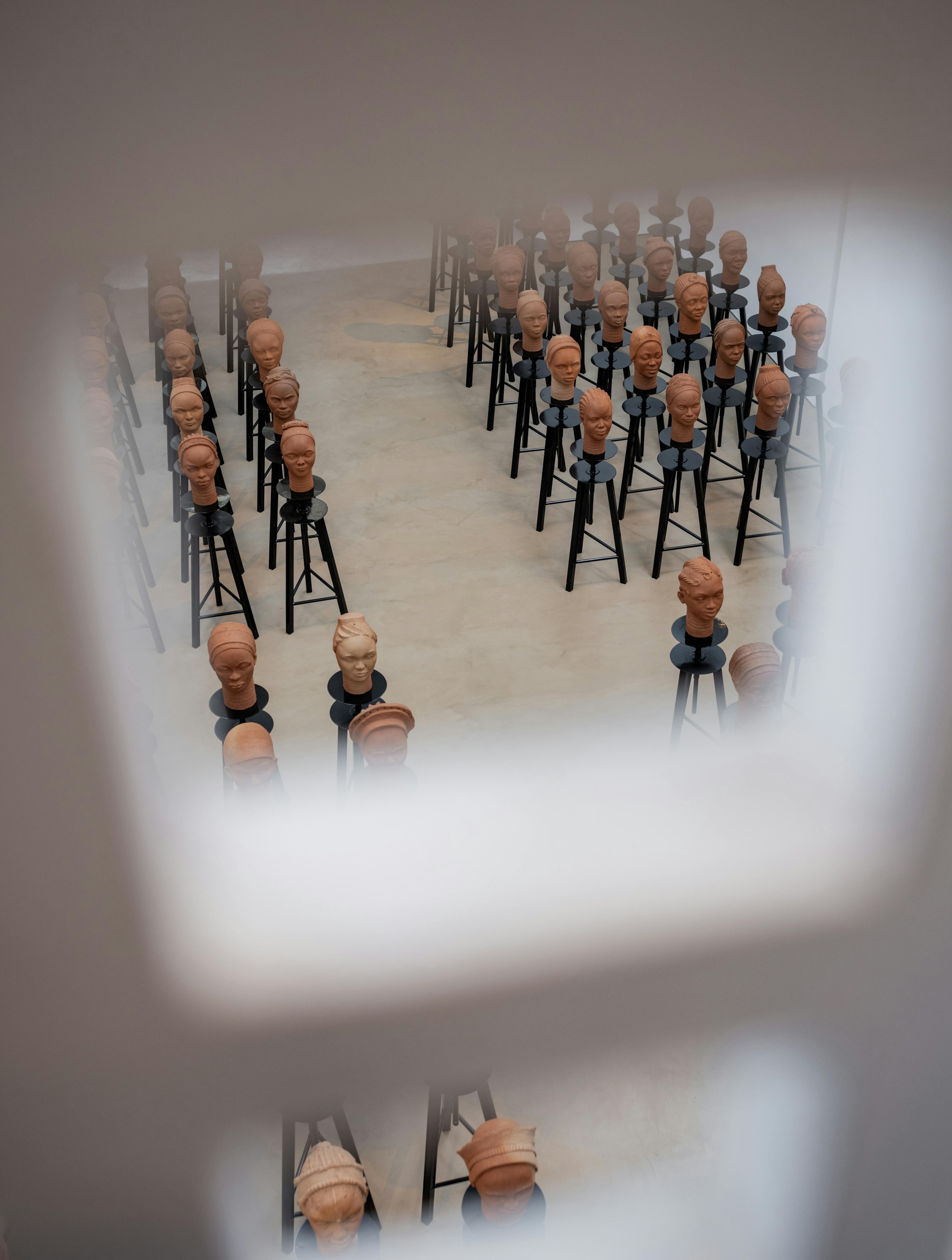 Detail from the exhibition view: Statues Also Breathe