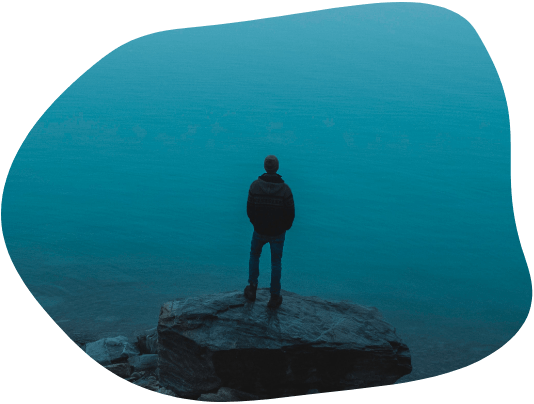 Homme vit avec la dépression